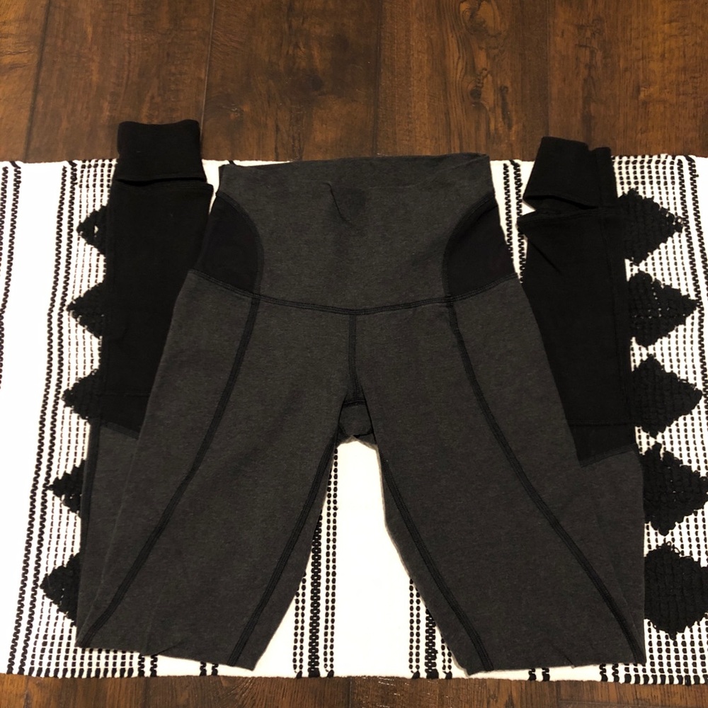 Lululemon barre leggings charcoal and black